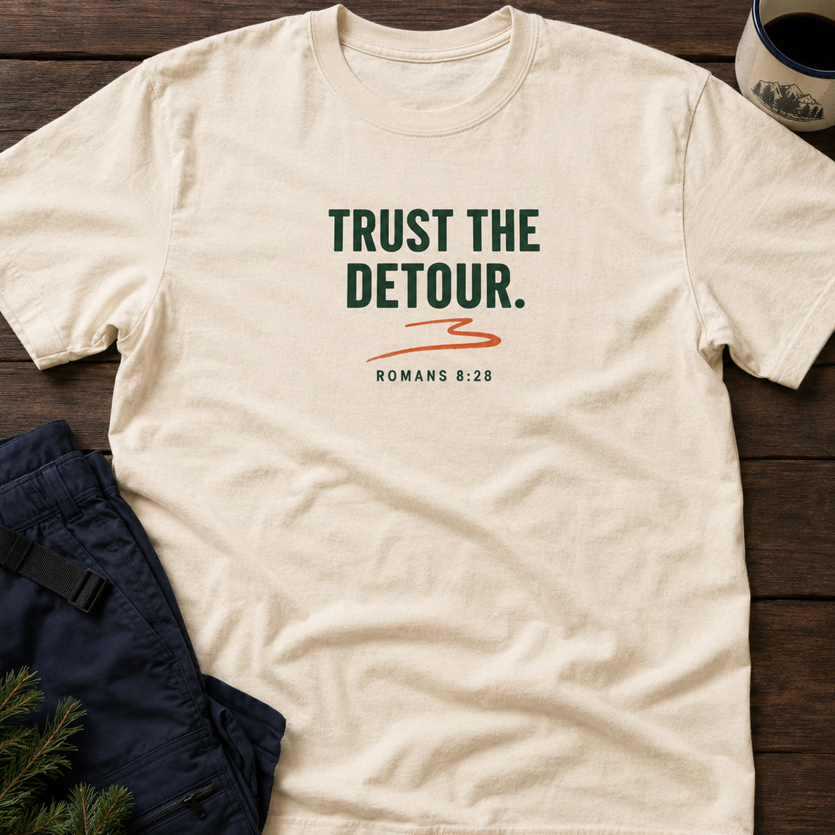 Trust The Detour Text T-Shirt