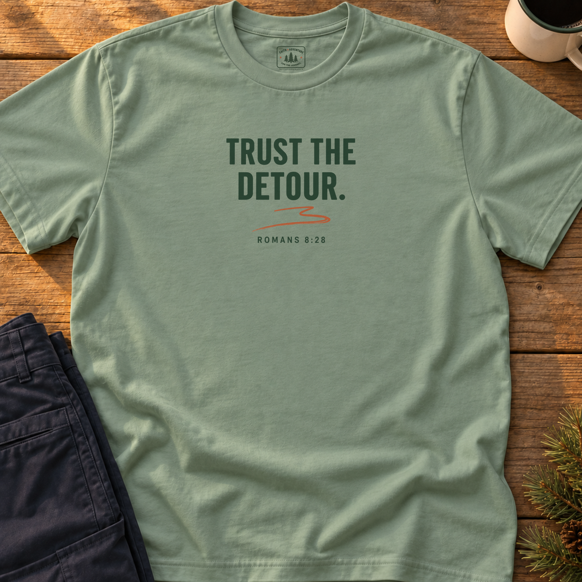 Trust The Detour Text T-Shirt