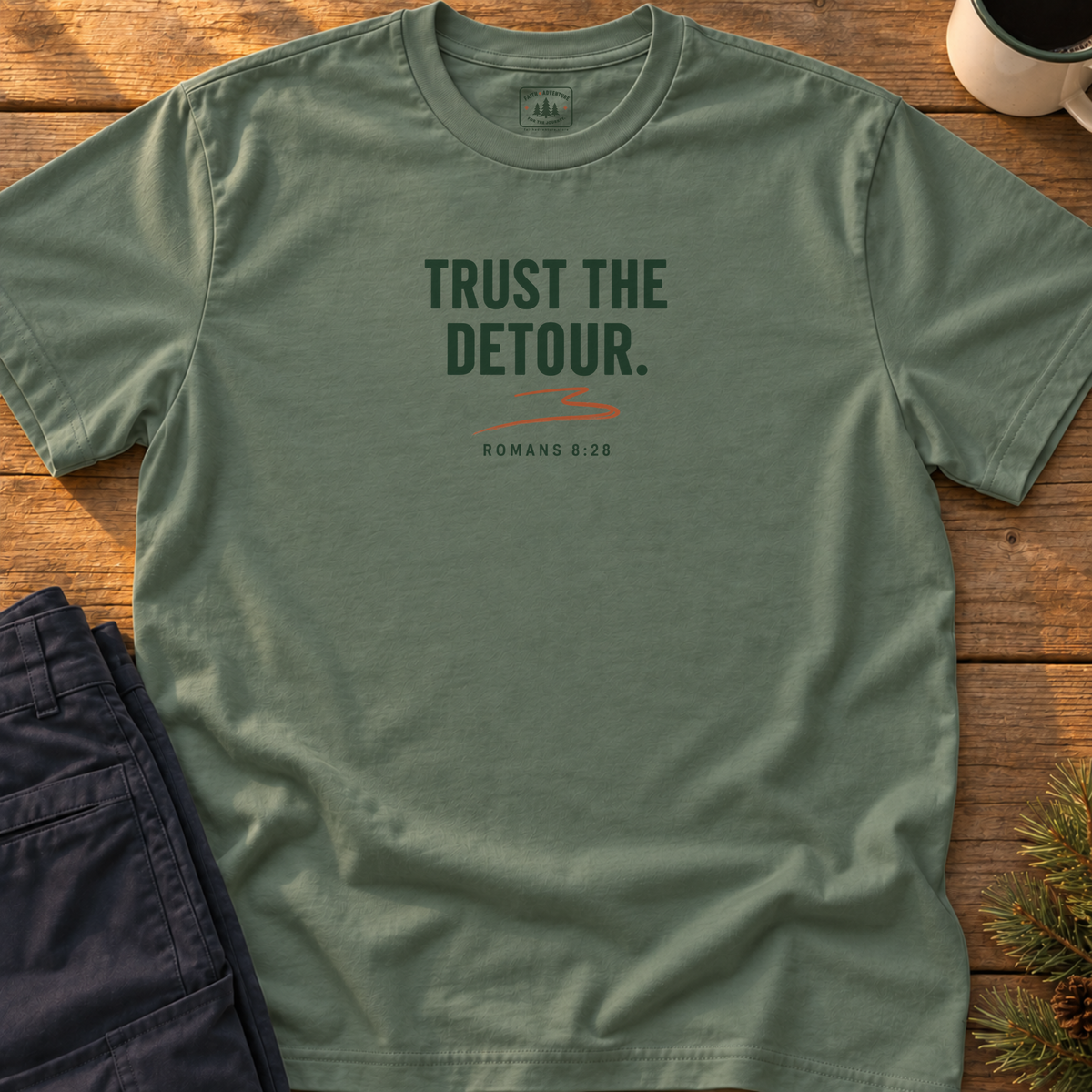 Trust The Detour Text T-Shirt