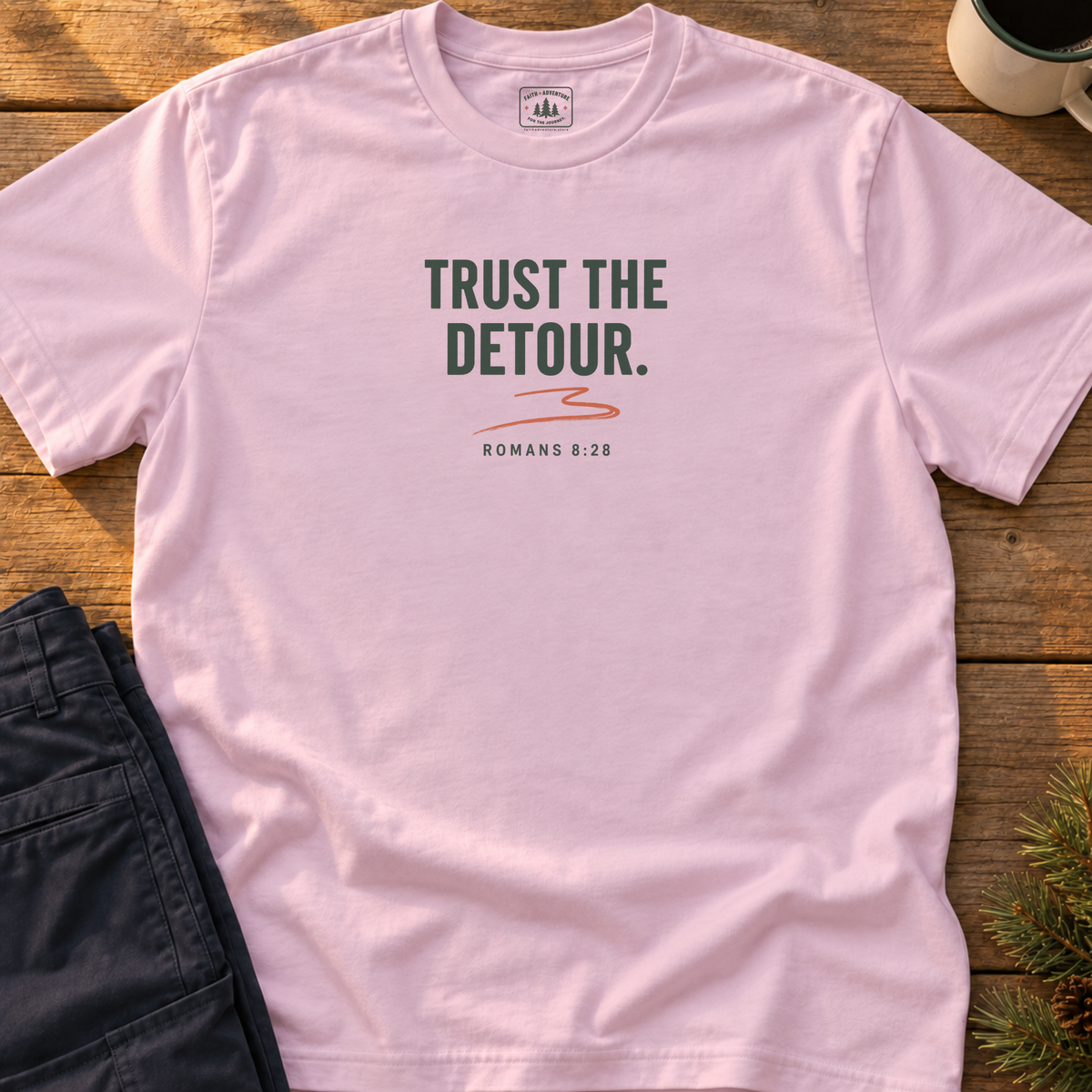 Trust The Detour Text T-Shirt