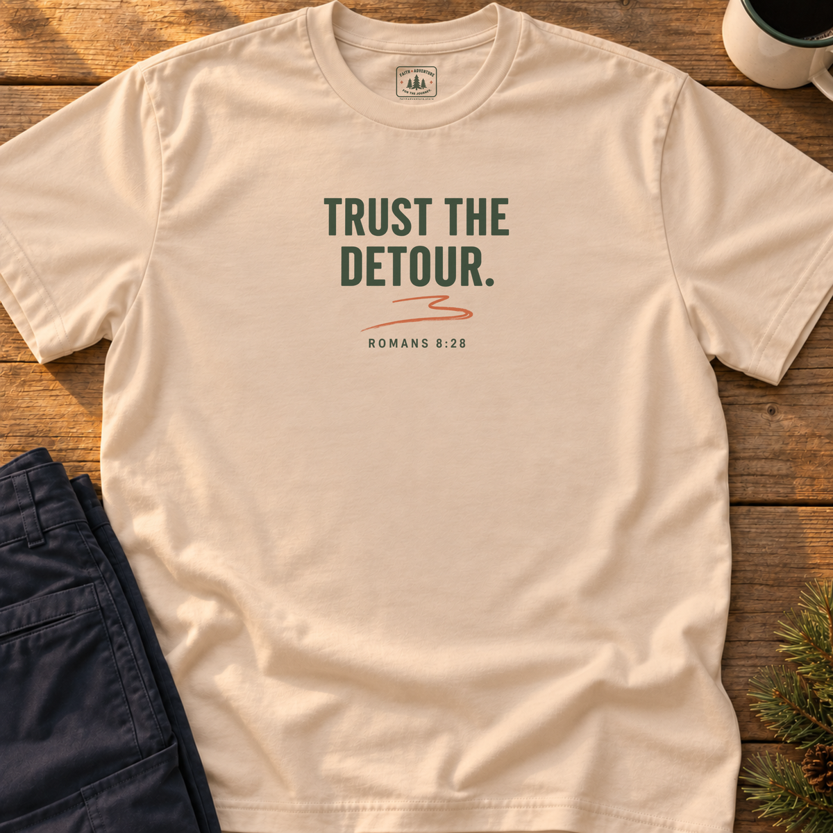 Trust The Detour Text T-Shirt