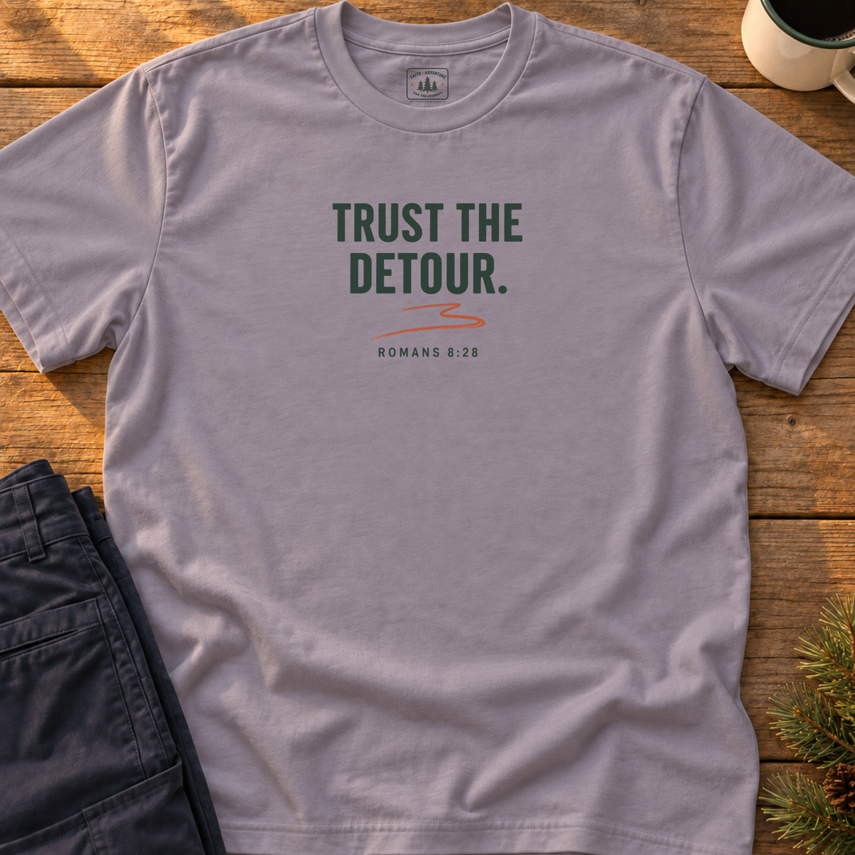 Trust The Detour Text T-Shirt