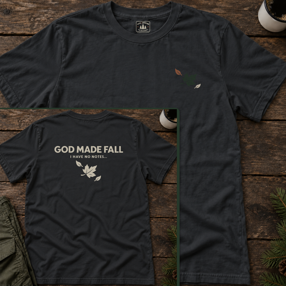 God Made Fall (Back Print) T-Shirt