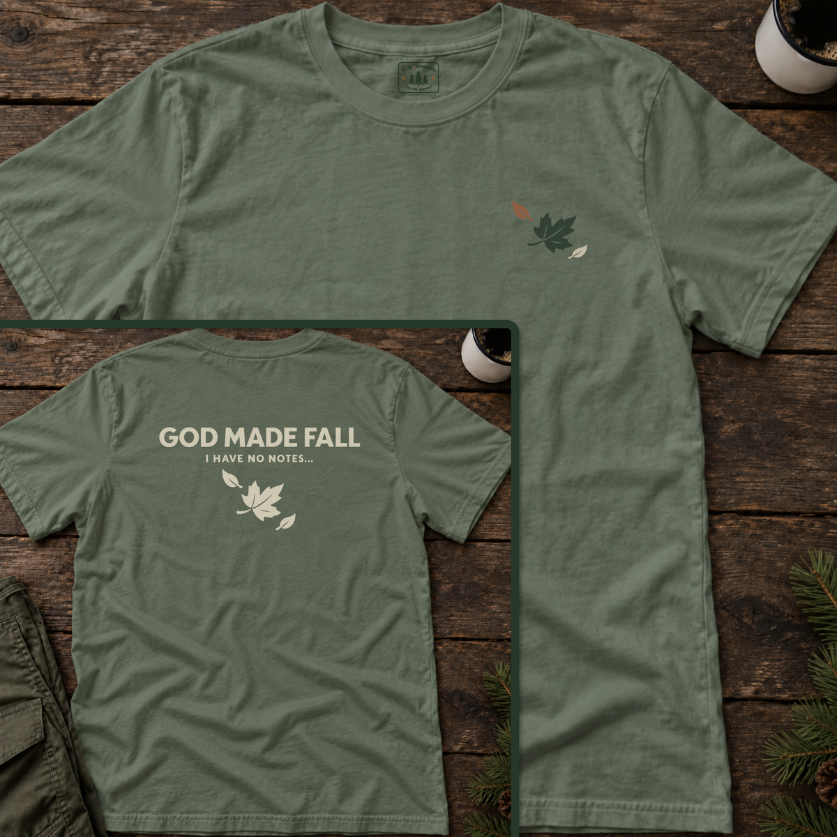 God Made Fall (Back Print) T-Shirt