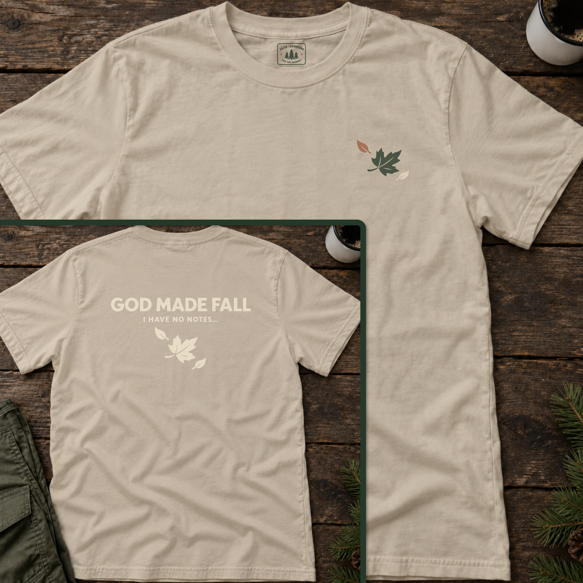God Made Fall (Back Print) T-Shirt