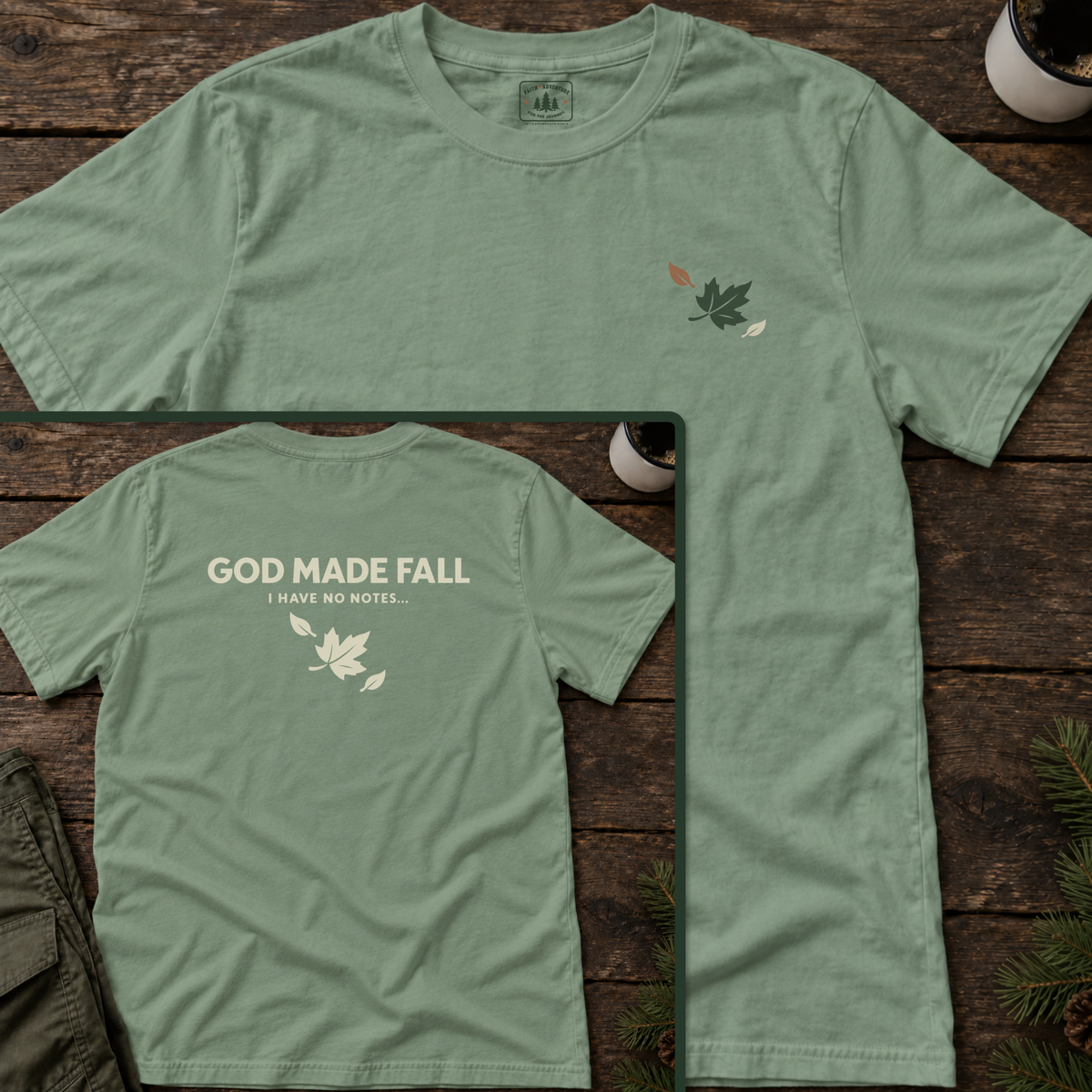 God Made Fall (Back Print) T-Shirt
