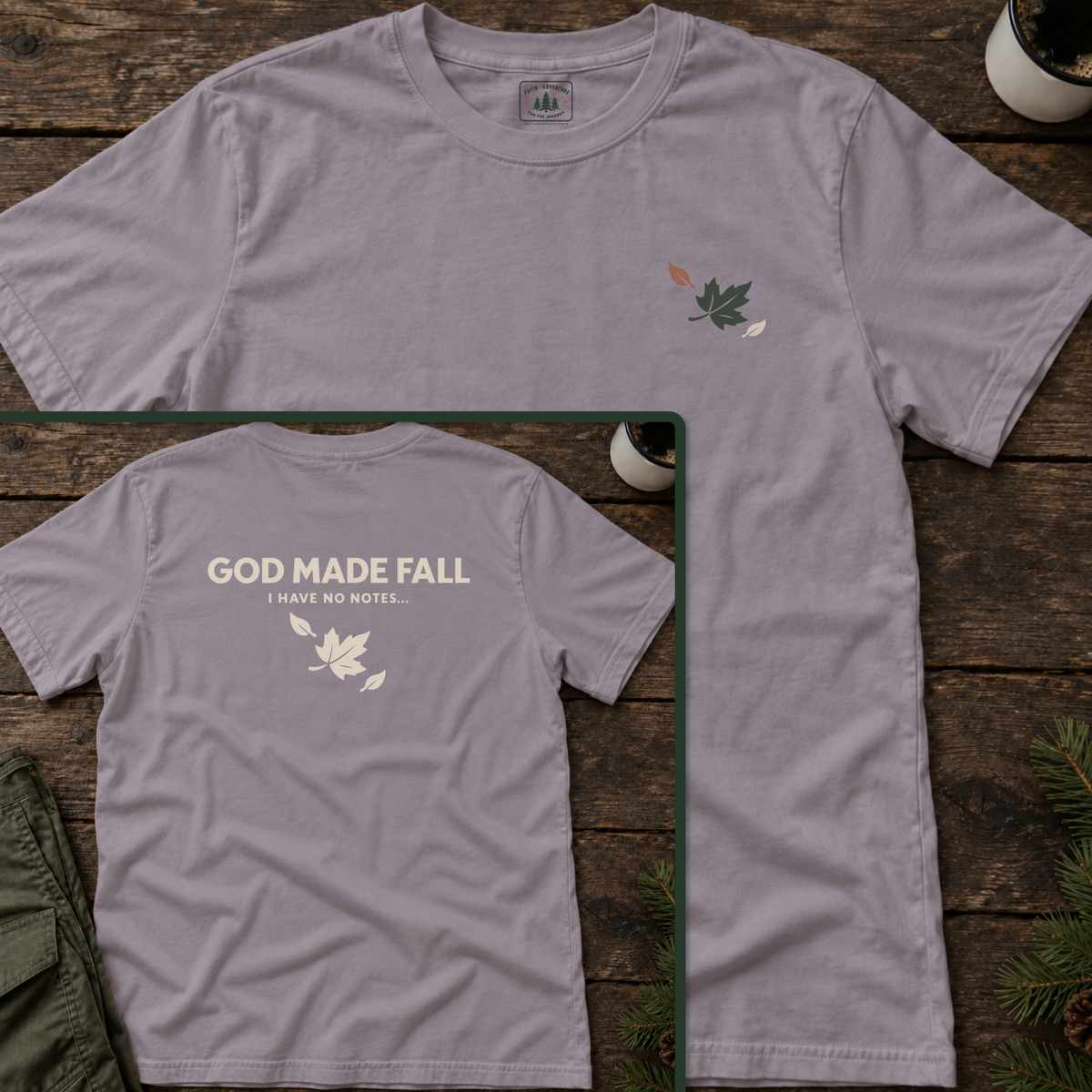 God Made Fall (Back Print) T-Shirt