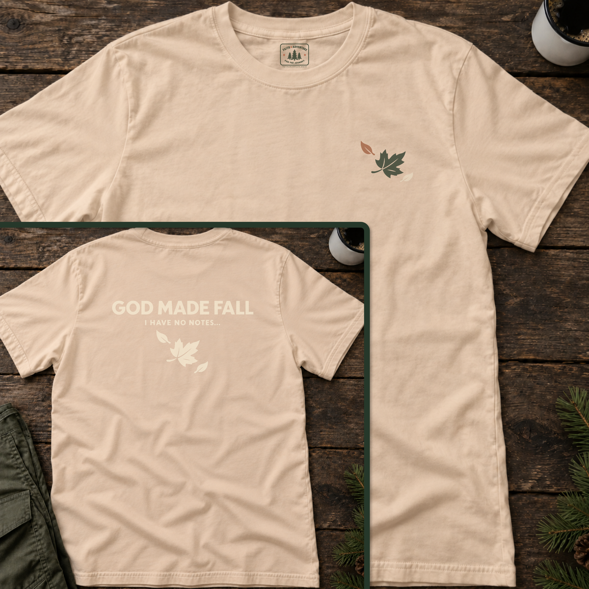 God Made Fall (Back Print) T-Shirt