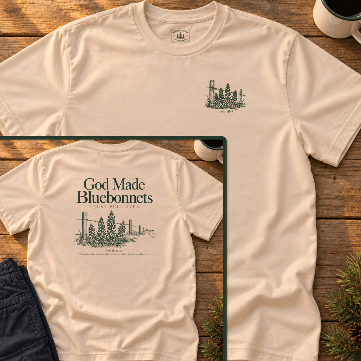 God Made Bluebonnets T-Shirt