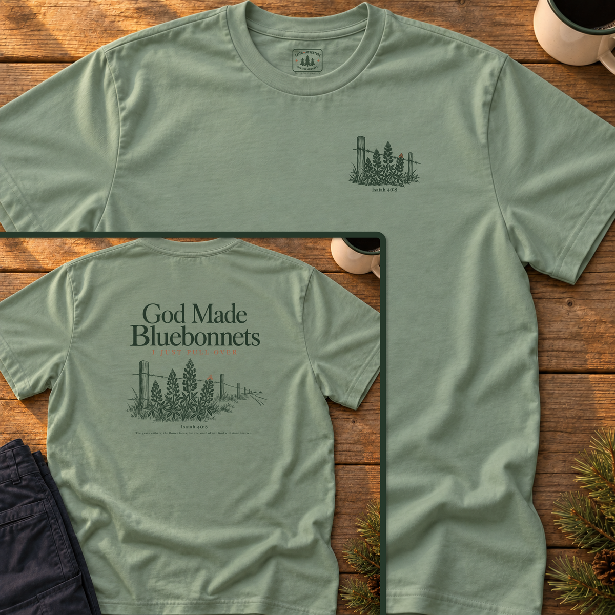 God Made Bluebonnets T-Shirt