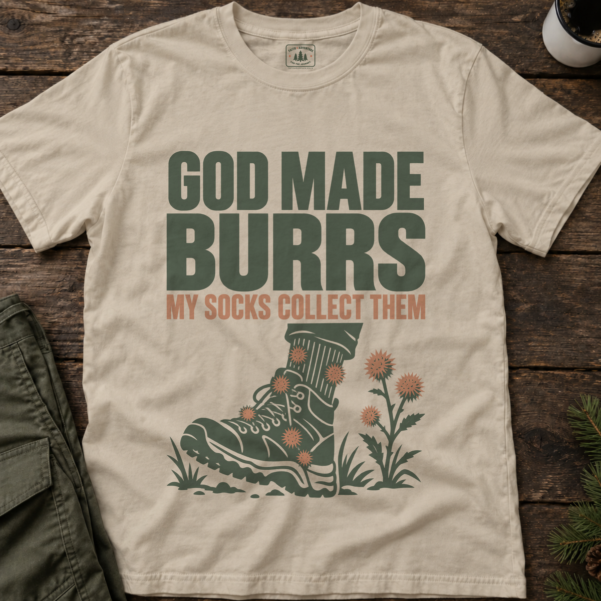 God Made Burrs T-Shirt