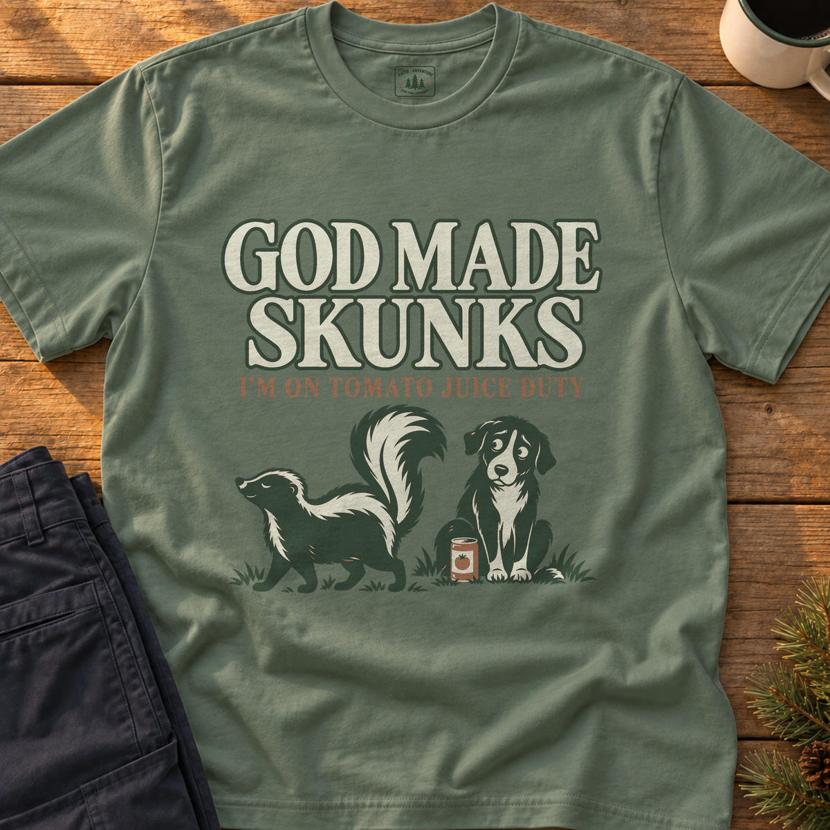 God Made Skunks T-Shirt