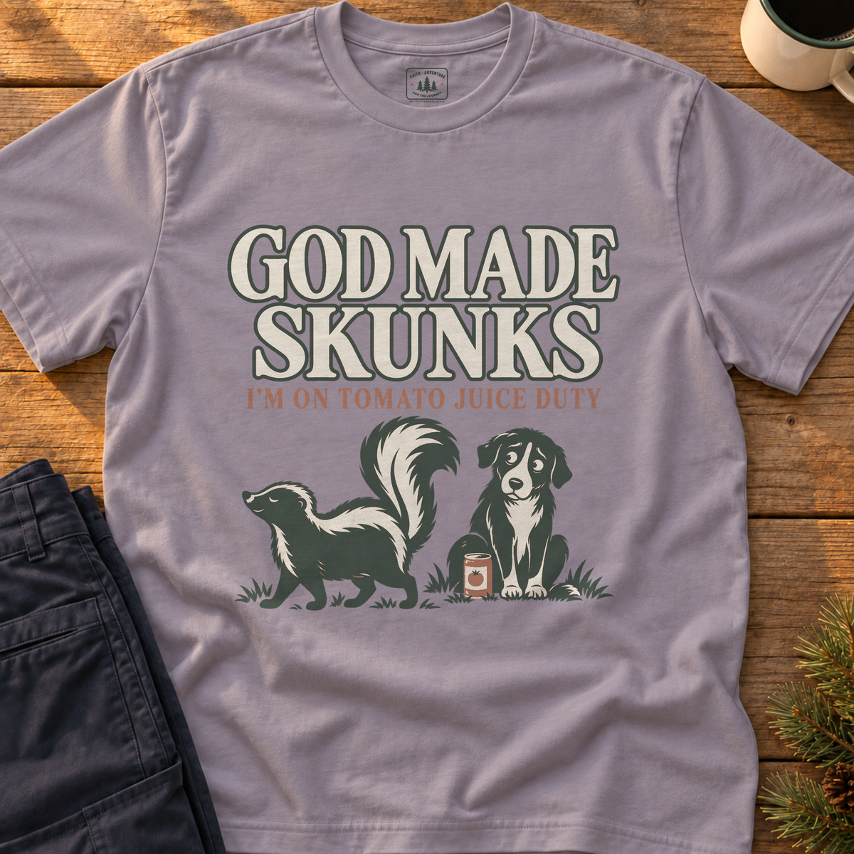God Made Skunks T-Shirt