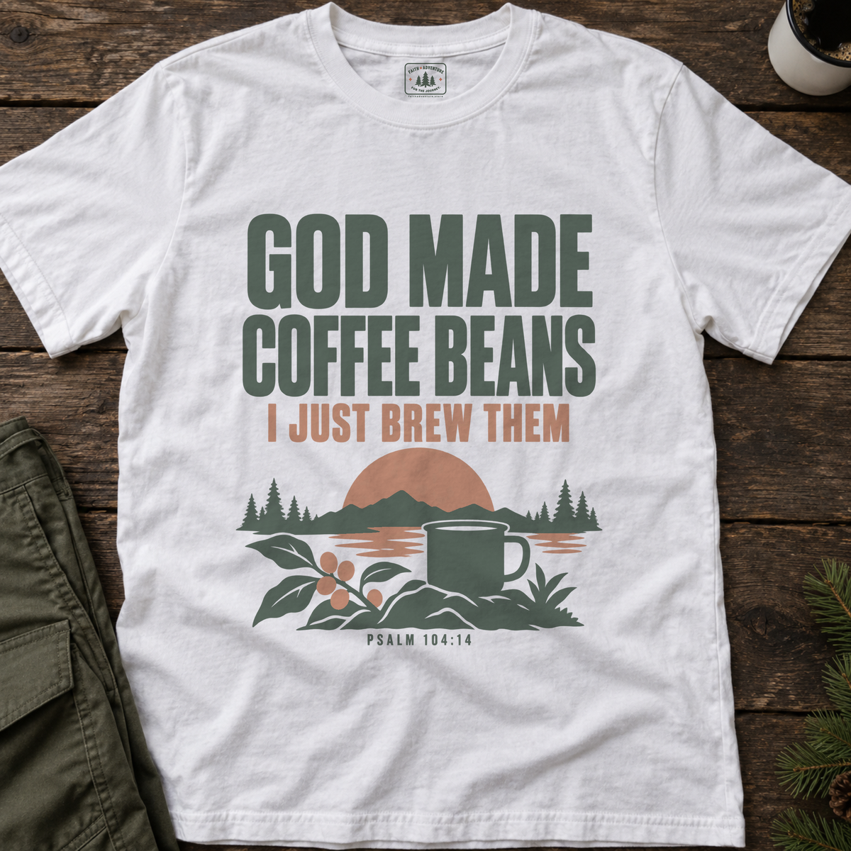 God Made Coffee Beans T-Shirt