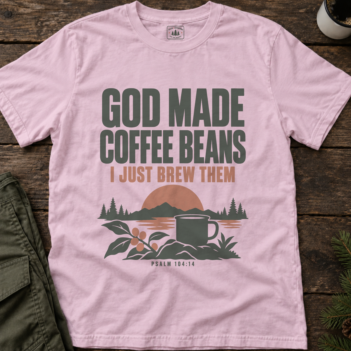 God Made Coffee Beans T-Shirt