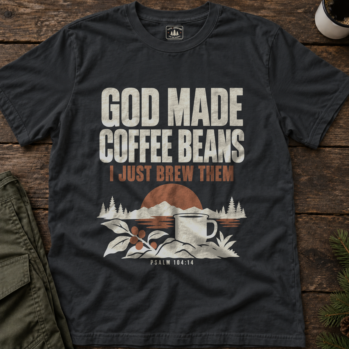 God Made Coffee Beans T-Shirt