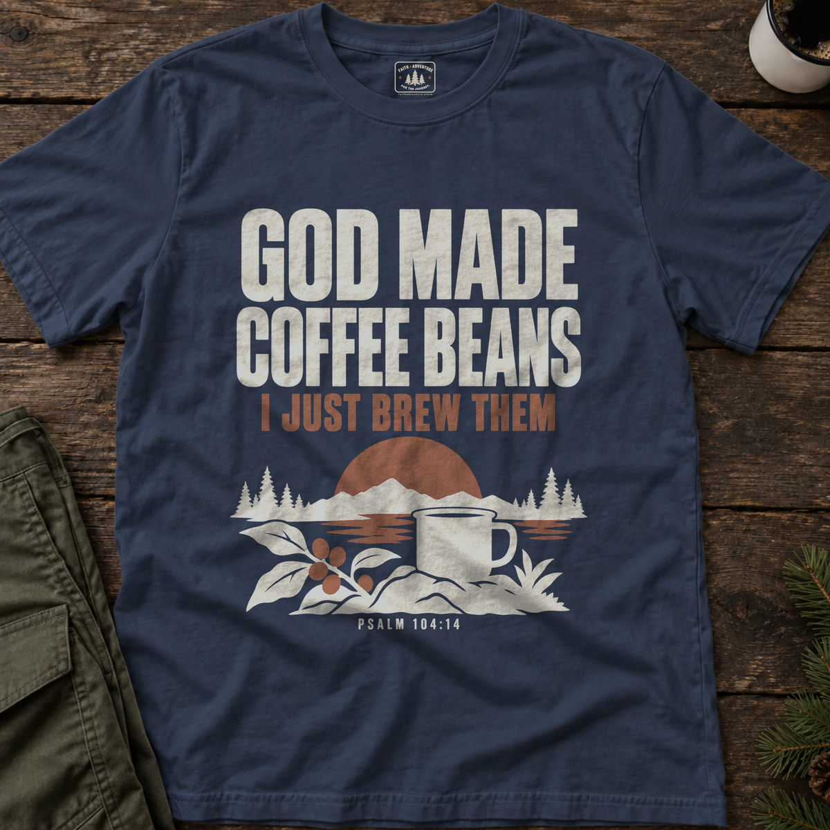 God Made Coffee Beans T-Shirt