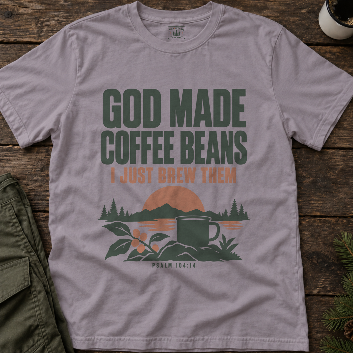 God Made Coffee Beans T-Shirt