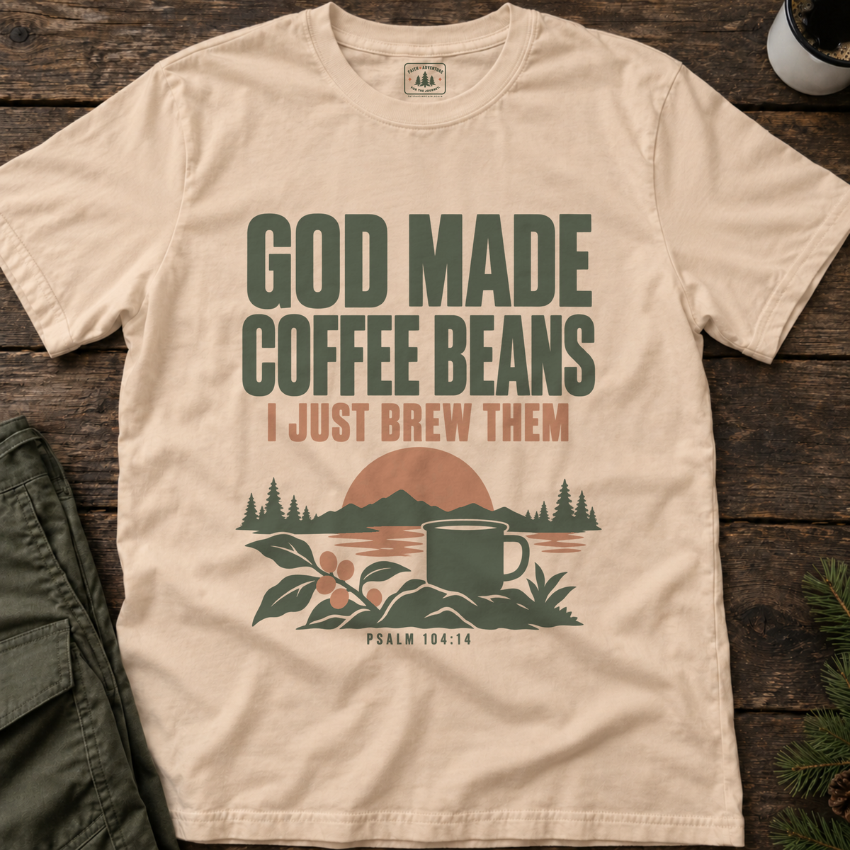 God Made Coffee Beans T-Shirt